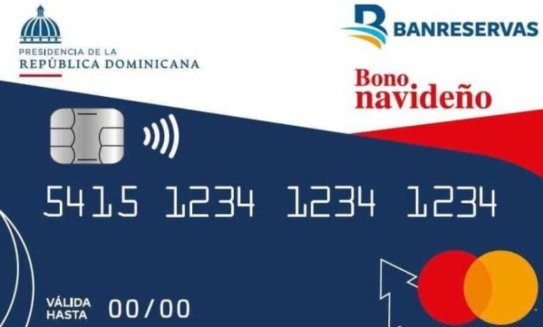 tarjeta del bono navideño